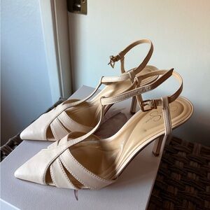 Jessica Simpson - Elegant Women's Nude Slingback Heels - Pointed Toe 7.5 M- NIB